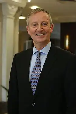 Christian-Peter Hanelt, Nahost- und Nordafrika-Experte der Bertelsmann Stiftung, bei einer Veranstaltung des Baghdad Policy Club im Jahr 2019