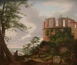 Die verfallene Terrasse des Stückgartens (um 1825/1830), Gemälde von Christian Philipp Koester im Museum Georg Schäfer