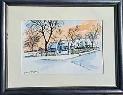 Aquarell, 32 × 48 cm, Keitum auf Sylt