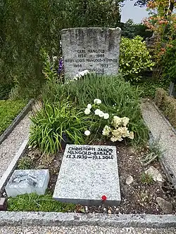 Christoph Mangold (1939–2014), Schriftsteller, Journalist, Grab auf dem Friedhof Wolfgottesacker, Basel