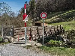 Holzbrücke auf dem Waffenplatz Zürich-Reppischtal bei Urdorf