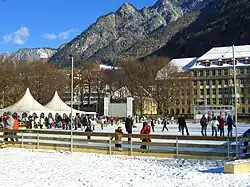 Eisfeld auf der Quaderwiese in der Stadt. 27.&nbsp;November 2005