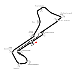 Streckenführung 1975–1985.