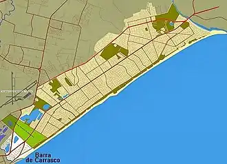Lage von Barra de Carrasco in der Ciudad de la Costa