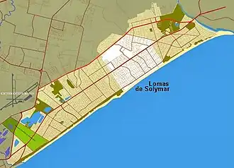 Lage Lomas de Solymars in der Ciudad de la Costa