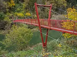 Hängebrücke über den Doubs bei Clairbié (gebaut 1992)
