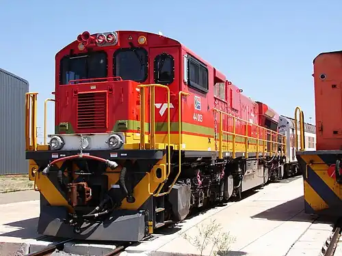 Front und linke Seite der 44 003 in Pyramid South am 27. September 2015