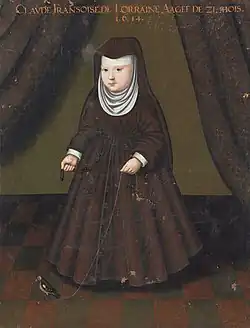 Kinderbildnis (unbekannter Maler) und Porträt der Herzogin Claudia von Lothringen (Clouet)