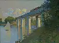 Claude Monet: Die Eisenbahnbrücke von Argenteuil, 1874 Philadelphia Museum of Art