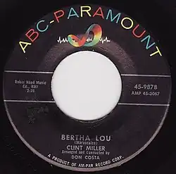 Clint Millers Bertha Lou auf ABC-Paramount