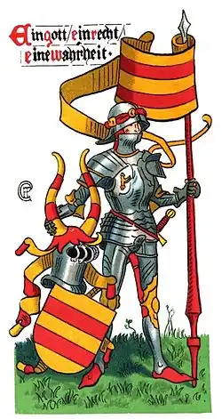 Stammwappen der Oldenburger mit dem Wappenspruch