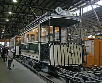 Triebwagen 40 der Westlichen Berliner Vorortbahn in der Monumentenhalle, 2018