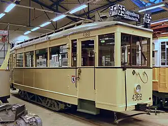 Tw 4362 im Zustand von 1930 abgestellt im Btf. Köpenick (2020)