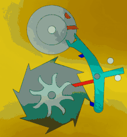 Koaxialhemmung (Co-axial escapement) animiert