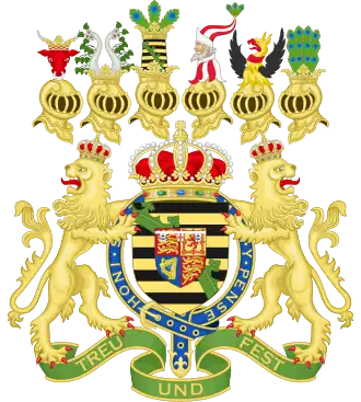 Wappen als Herzog von Sachsen-Coburg und Gotha