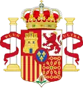 Staatswappen Spaniens Bourbon im Herzschild 1874–1931
