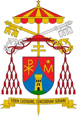 Wappen von Tarcisio Bertone als Camerlengo während der Sedisvakanz 2013