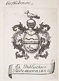 Wappen derer von Tiedemann auf Exlibris