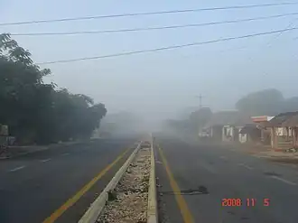 Das heutige Dorf Cobá an der Zufahrtsstraße zur Maya-Ruinenstätte