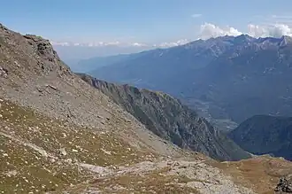 Col de Clapier, mit Blick auf die Poebene
