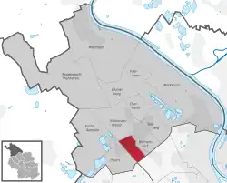 Lage des Stadtteils Lindweiler im Stadtbezirk Köln-Chorweiler