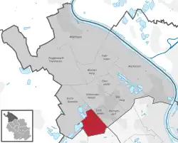Lage des Stadtteils Pesch im Stadtbezirk Köln-Chorweiler