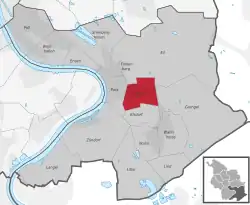Abgrenzung Stadtteil Urbach in Porz