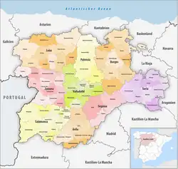 Comarcas in der autonomen Gemeinschaft Kastilien und León