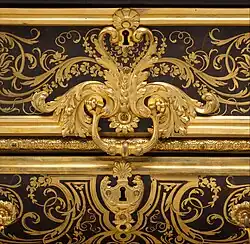 Detail der Kommode im Metropolitan Museum of Art, New York.