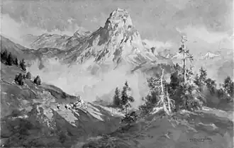 Edward Theodore Compton: Roggelskopf von der Masonalpe (von Westen)