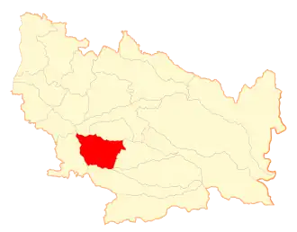 Lage der Gemeinde in der Región de Ñuble