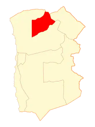 Lage der Gemeinde in der Región de Tarapacá