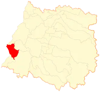 Lage der Gemeinde in der Región del Maule