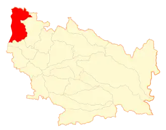 Lage der Gemeinde in der Región de Ñuble