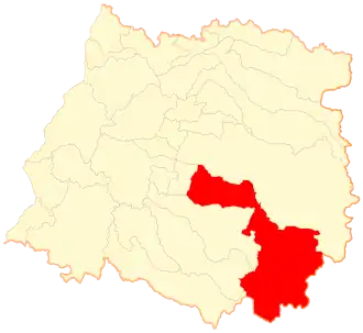 Lage der Gemeinde in der Región del Maule
