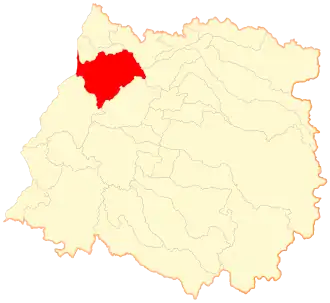 Lage der Gemeinde in der Región del Maule