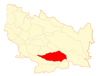 Lage der Gemeinde in der Región de Ñuble