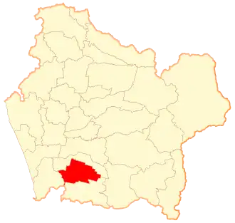 Lage von Gorbea in der Región de la Araucanía