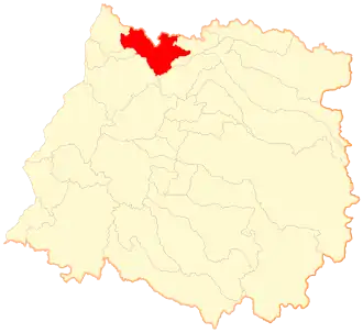 Lage der Gemeinde in der Región del Maule