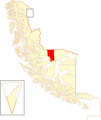 Lage der Kommune in der Magallanes Region