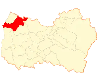 Lage der Gemeinde in der Región del Libertador General Bernardo O’Higgins