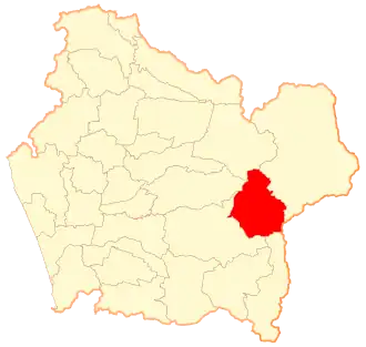 Lage von Melipeuco in der Región de la Araucanía