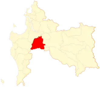 Lage der Gemeinde in der Región del Biobío