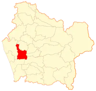 Lage von Nueva Imperial in der Región de la Araucanía