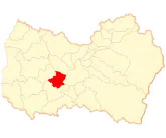 Lage der Gemeinde in der Región del Libertador General Bernardo O’Higgins