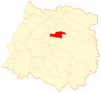 Lage der Gemeinde in der Región del Maule