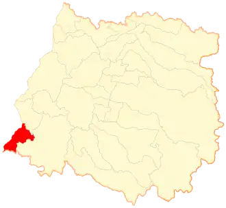 Lage der Gemeinde in der Región del Maule