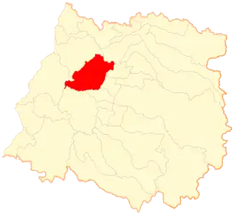 Lage der Gemeinde in der Región del Maule
