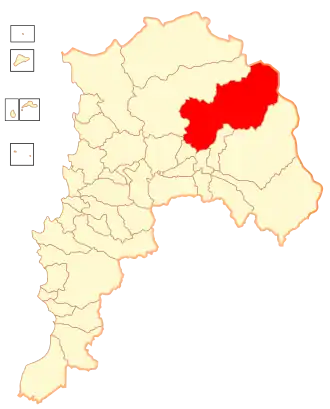 Lage der Gemeinde in der Región de Valparaíso