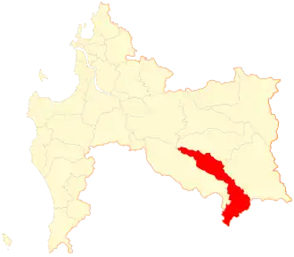 Lage der Gemeinde in der Región del Biobío